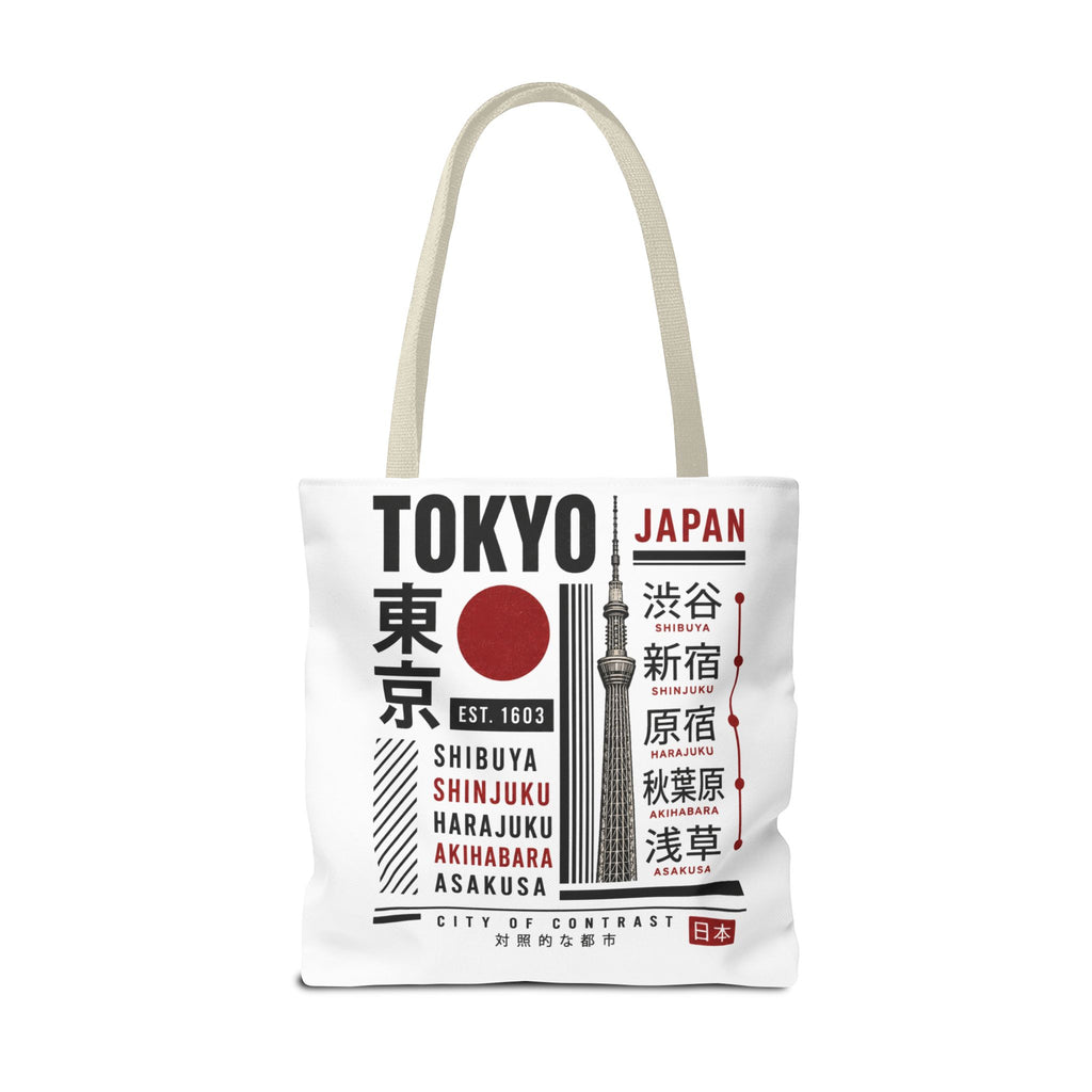 Tokyo Japan Graphic Tote Bag — Shibuya Shinjuku Harajuku Akihabara Asakusa Design
