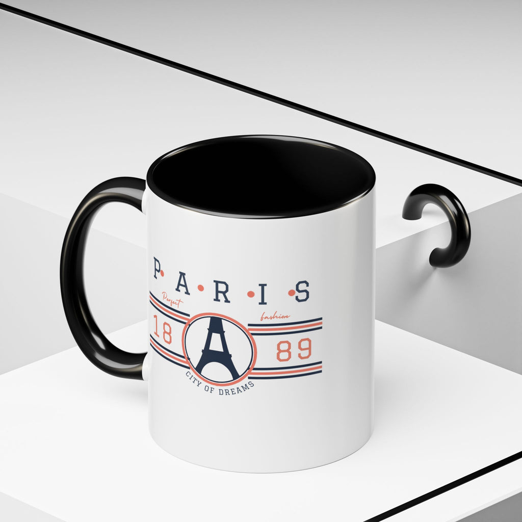 Paris Eiffel Tower Accent Coffee Mug - City of Dreams 1889 Travel Souvenir