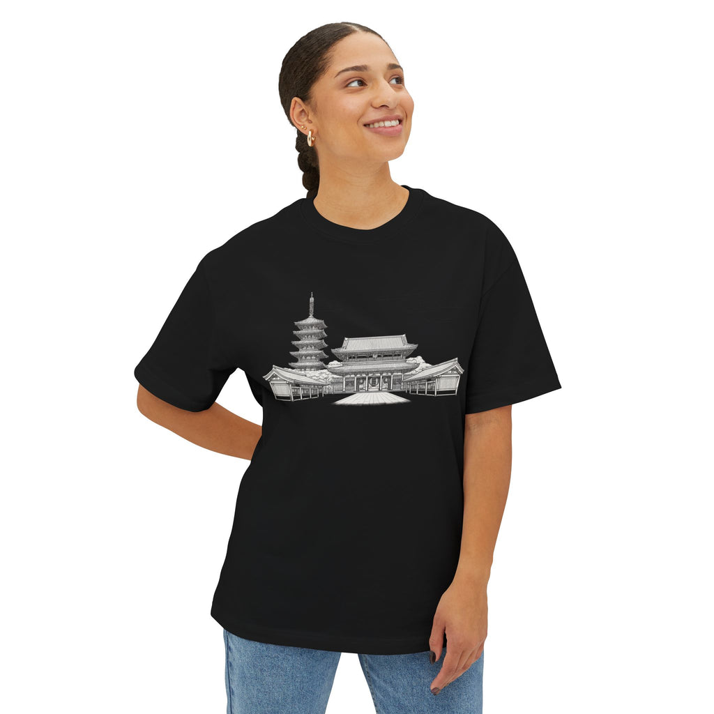Senso-ji Temple Asakusa Japan Tee — Minimal Outline Japanese Landmark Shirt