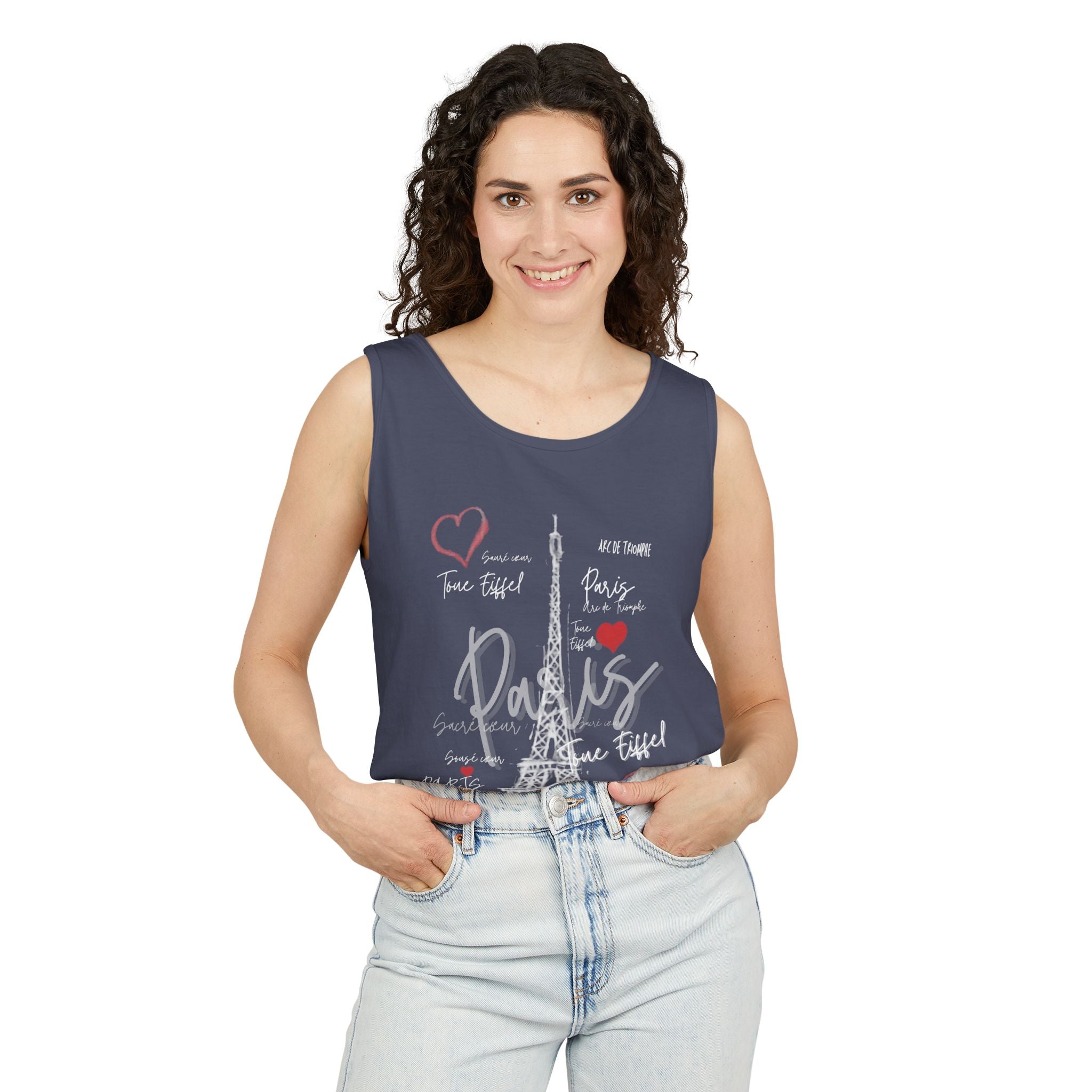 Paris Eiffel Tower Romantic Travel Tank Top