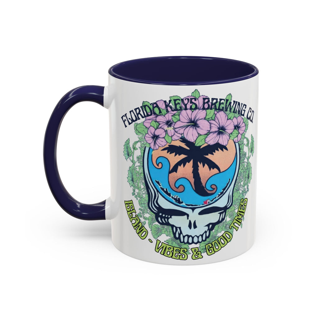 Coffee Mug — Tropical Island Vibes & Good Times Skull Design Key West Florida