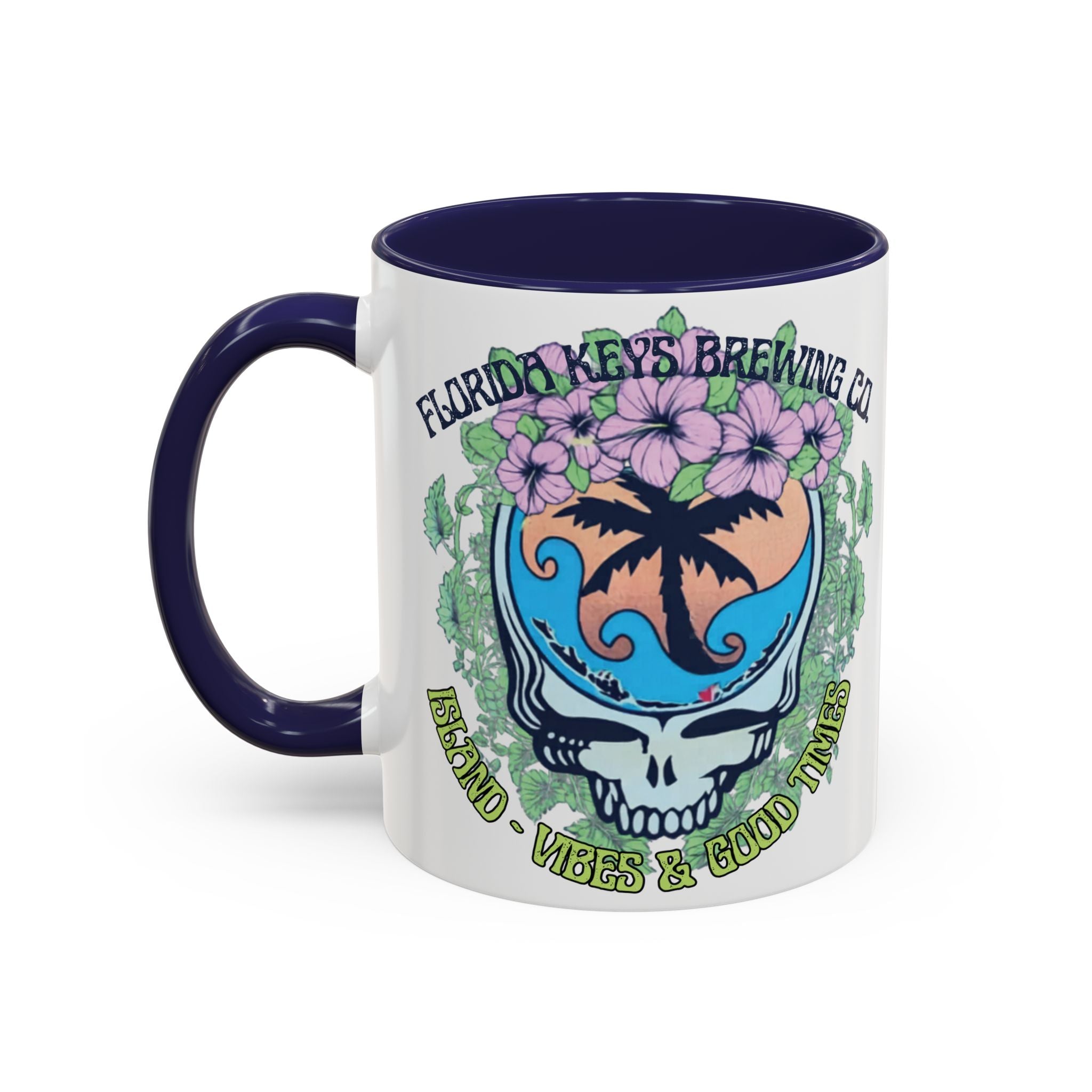 Coffee Mug — Tropical Island Vibes & Good Times Skull Design Key West Florida