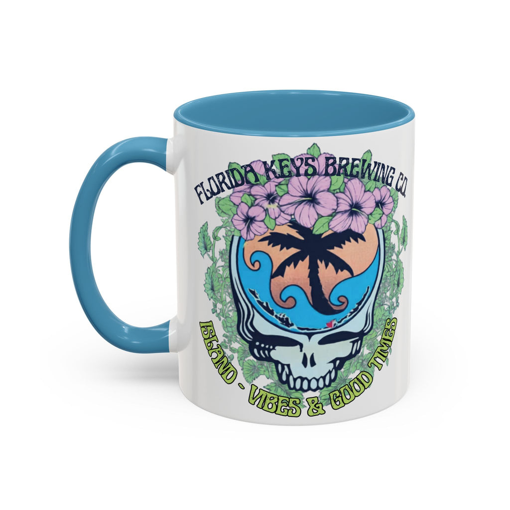 Coffee Mug — Tropical Island Vibes & Good Times Skull Design Key West Florida