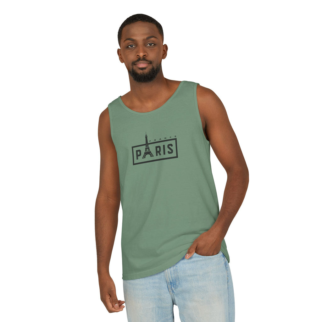 Paris Eiffel Tower Vintage Travel Tank Top — Retro French Graphic Tank
