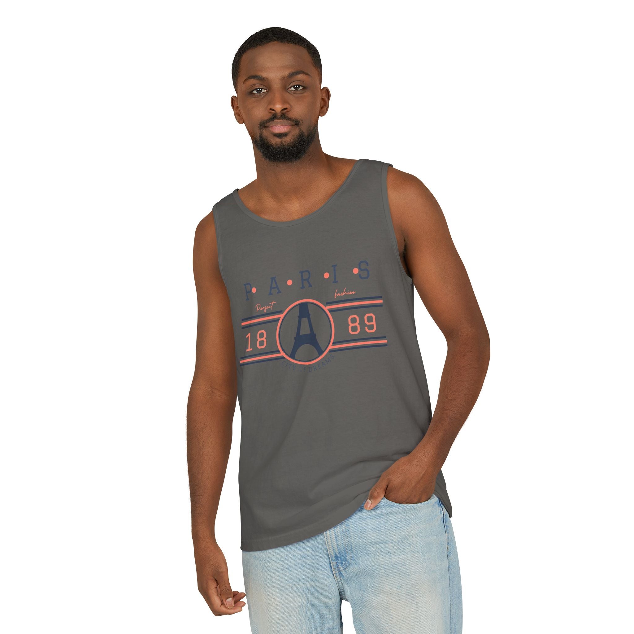 Paris 1889 Eiffel Tower Tank Top — Vintage French Travel Graphic Tank