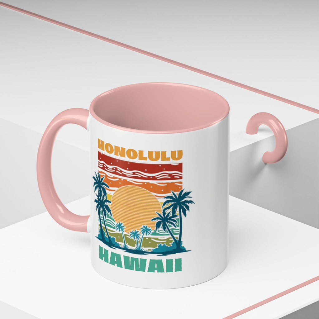 Honolulu Hawaii Vintage Sunset Coffee Mug (11/15oz)