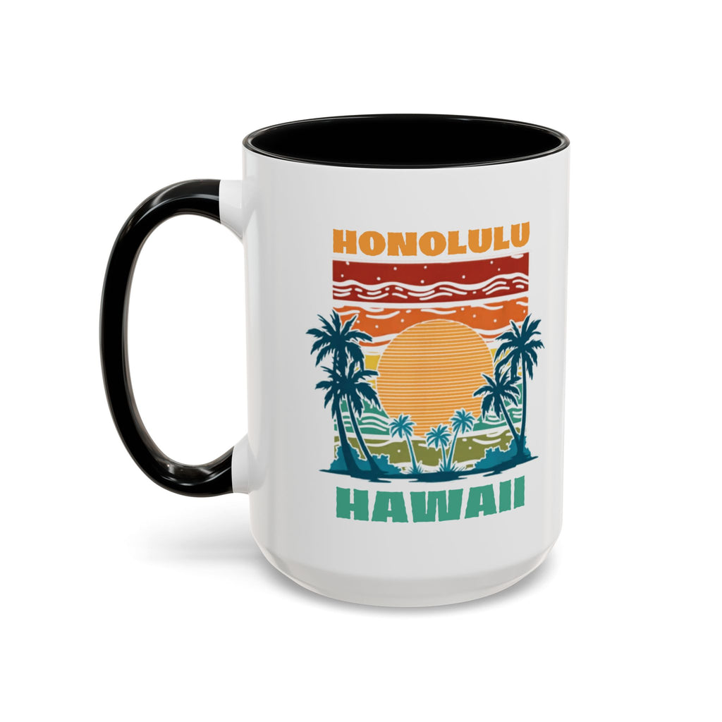 Honolulu Hawaii Vintage Sunset Coffee Mug (11/15oz)