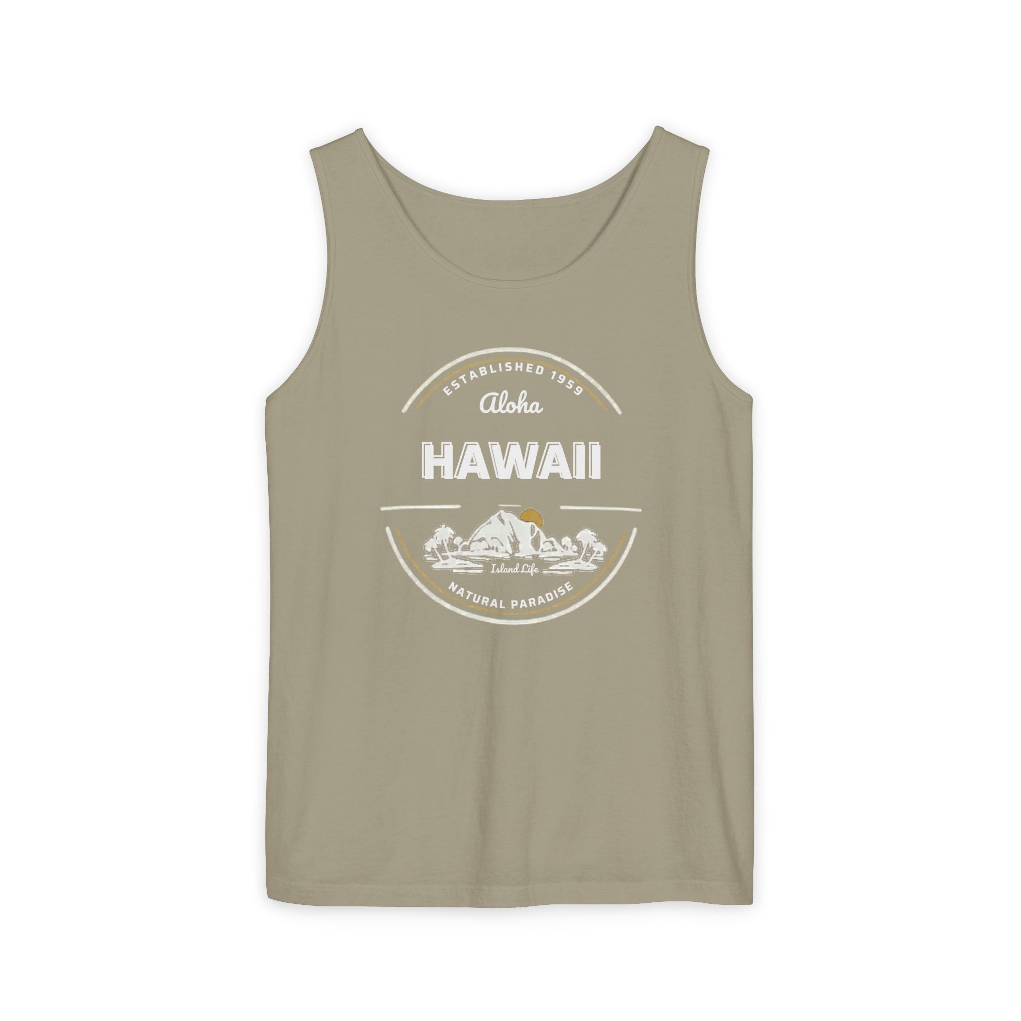 Hawaii Aloha Island Vintage Tank Top — Coral Beach Vacation Tee