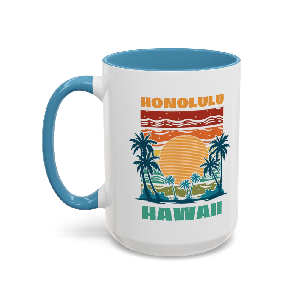 Honolulu Hawaii Vintage Sunset Coffee Mug (11/15oz)