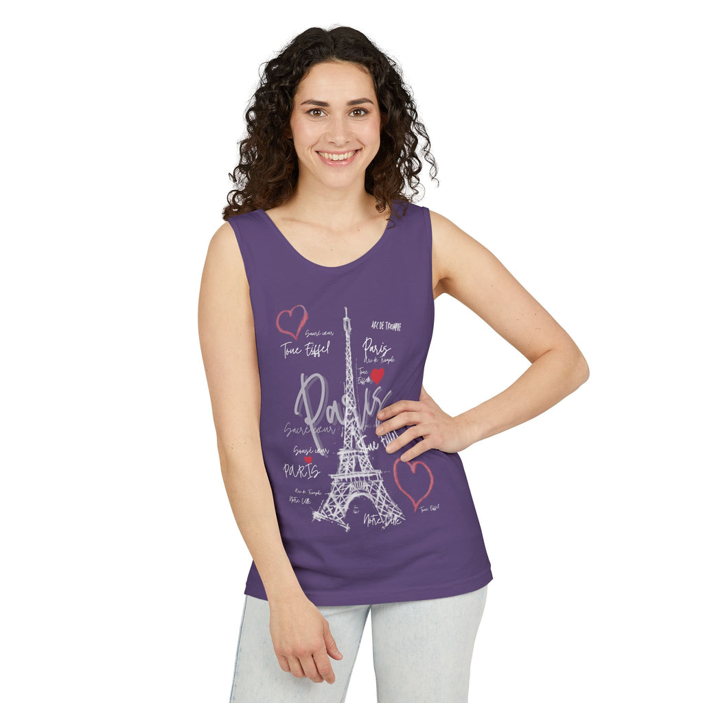 Paris Eiffel Tower Romantic Travel Tank Top