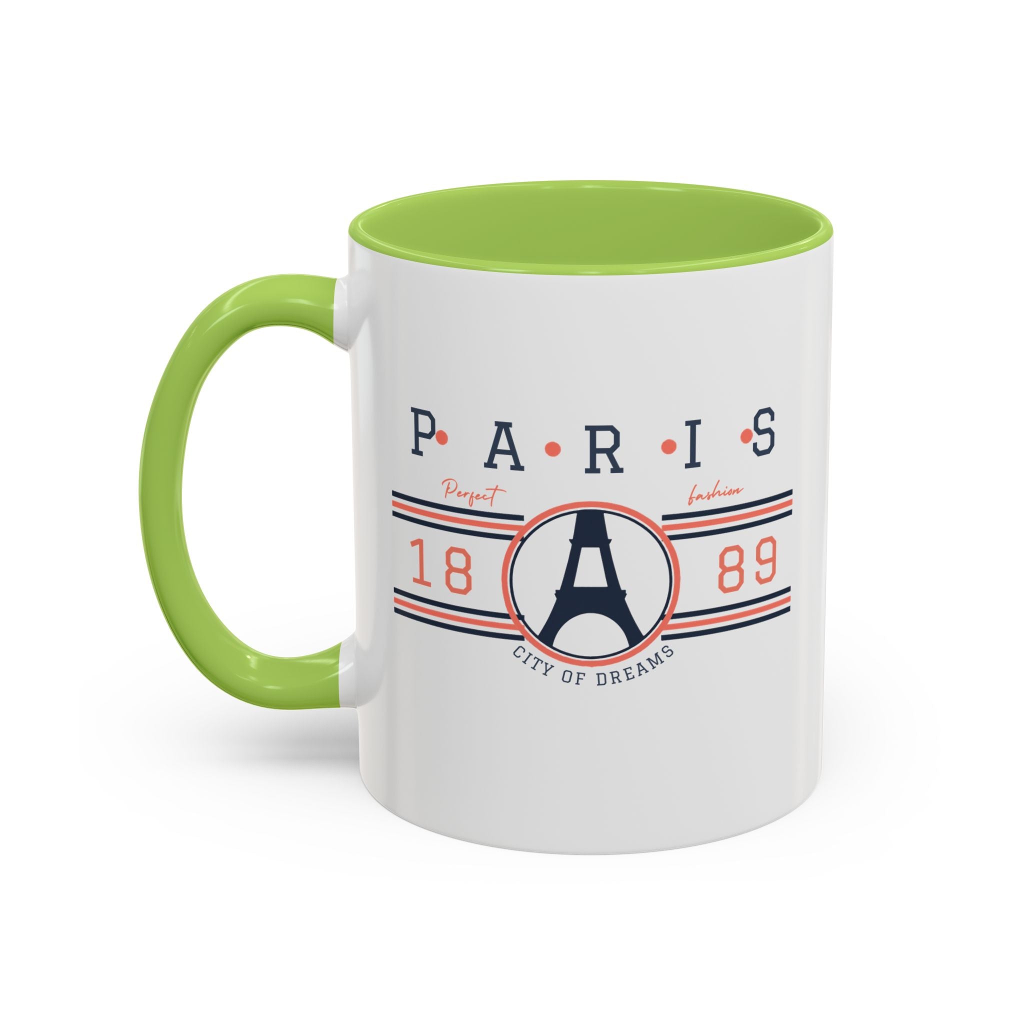 Paris Eiffel Tower Accent Coffee Mug - City of Dreams 1889 Travel Souvenir
