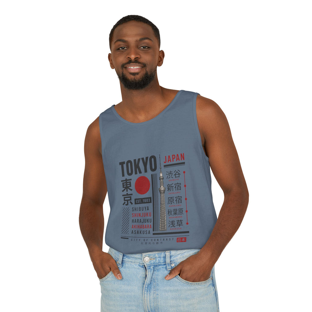 Tokyo Japan Graphic Tank Top — Japanese City Kanji Travel Tee