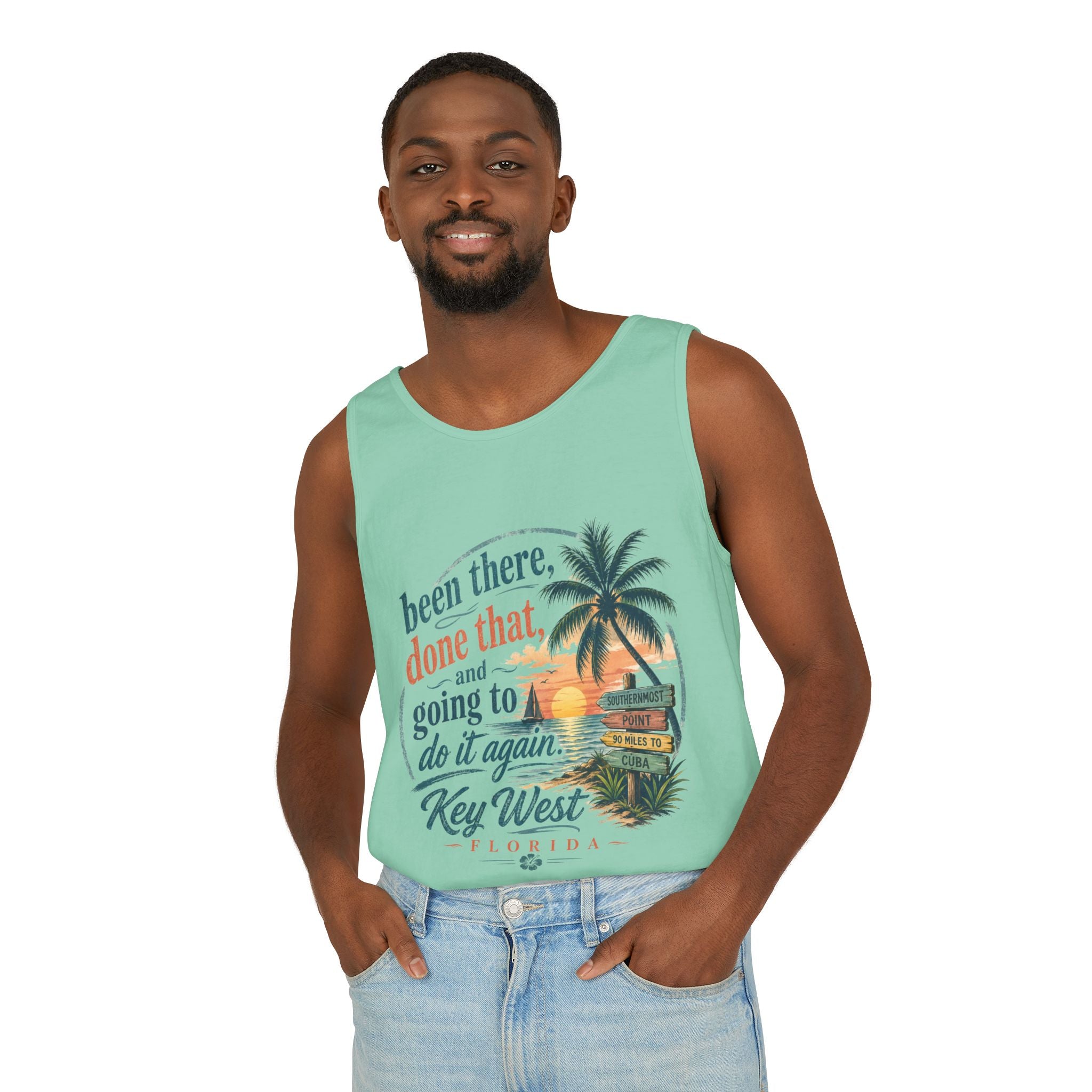 Key West Beach Tank Top — "Been There, Done That and Going to Do It Again" Vacation Tank