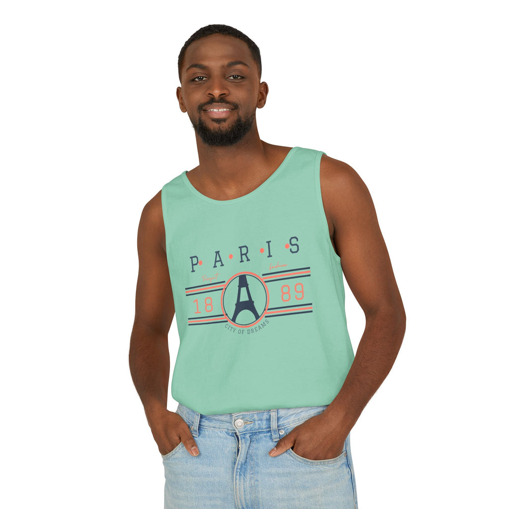 Paris 1889 Eiffel Tower Tank Top — Vintage French Travel Graphic Tank