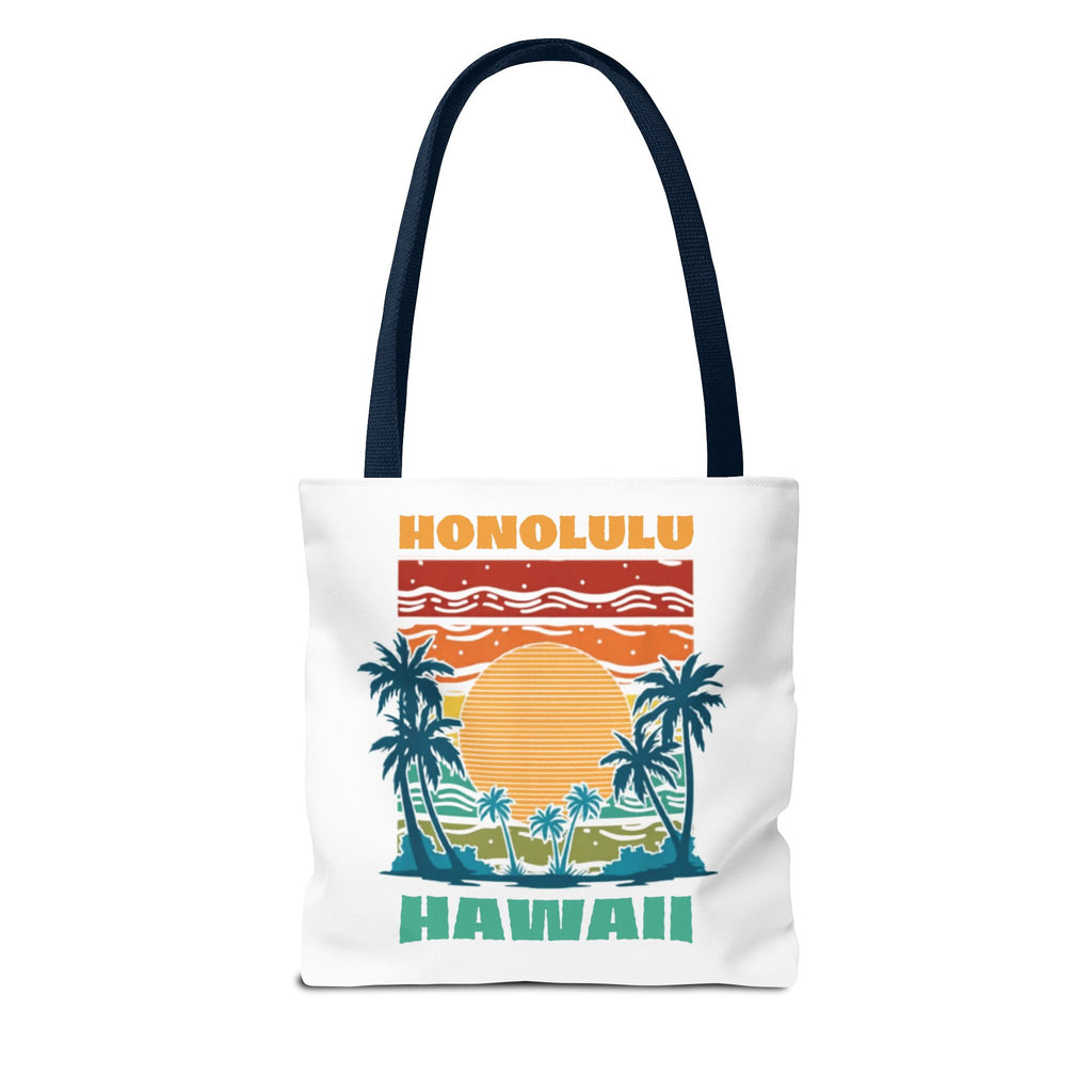Honolulu Hawaii Sunset Tote Bag – Vintage Palm Beach Vacation Tote
