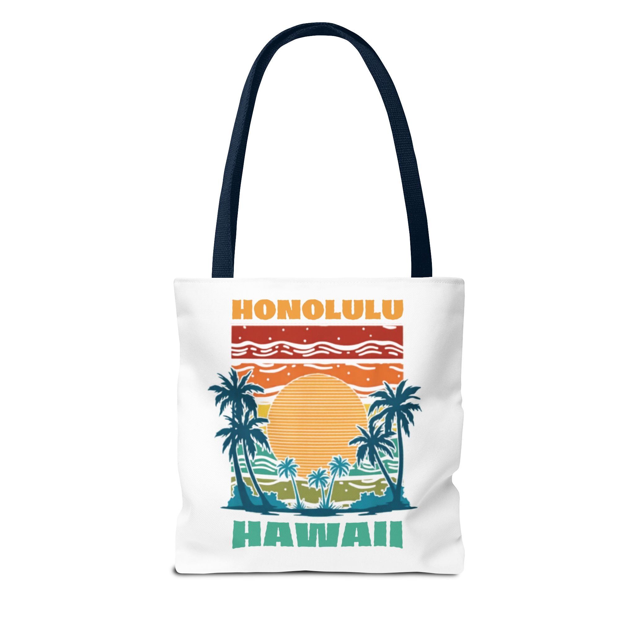 Honolulu Hawaii Sunset Tote Bag – Vintage Palm Beach Vacation Tote