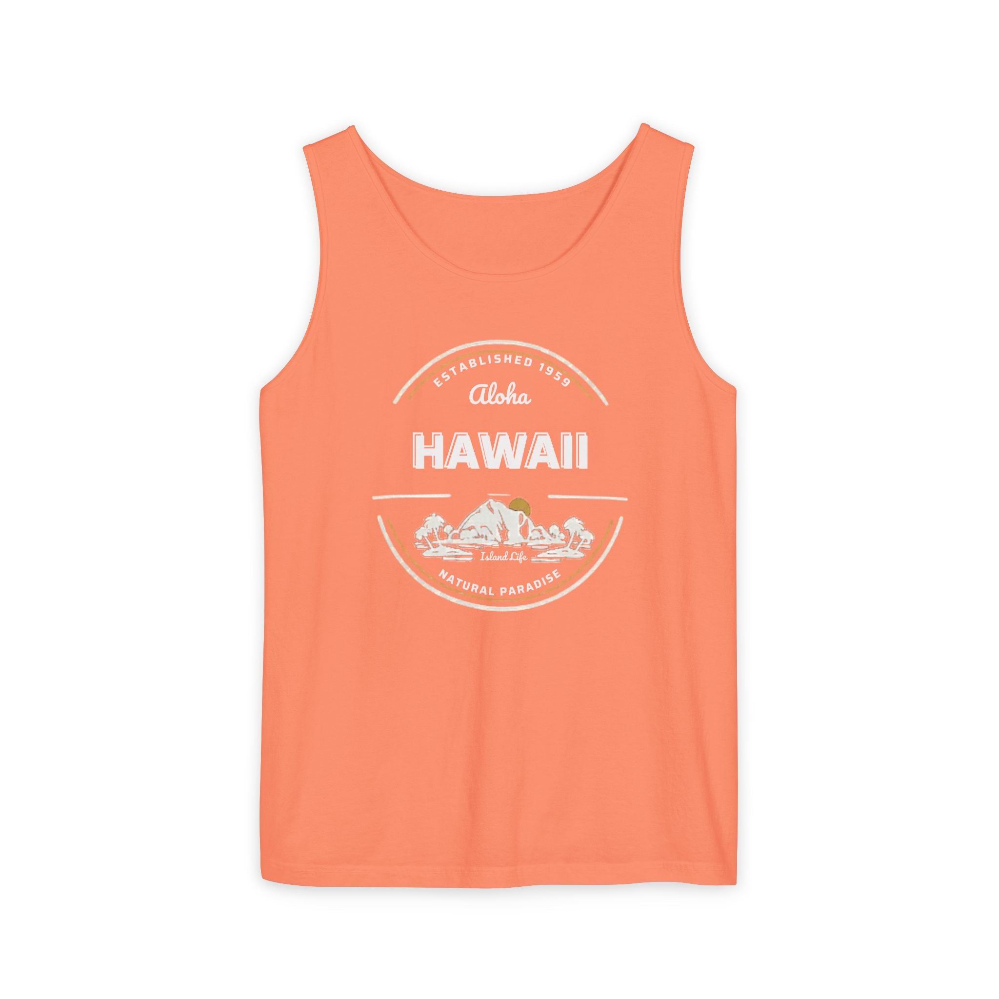 Hawaii Aloha Island Vintage Tank Top — Coral Beach Vacation Tee