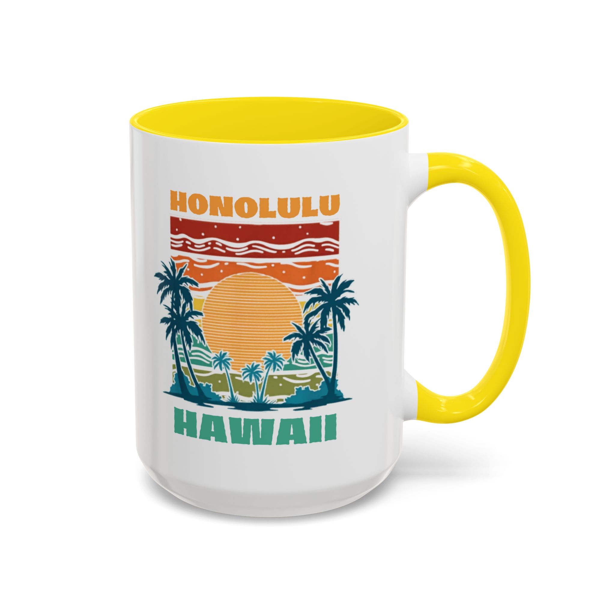 Honolulu Hawaii Vintage Sunset Coffee Mug (11/15oz)