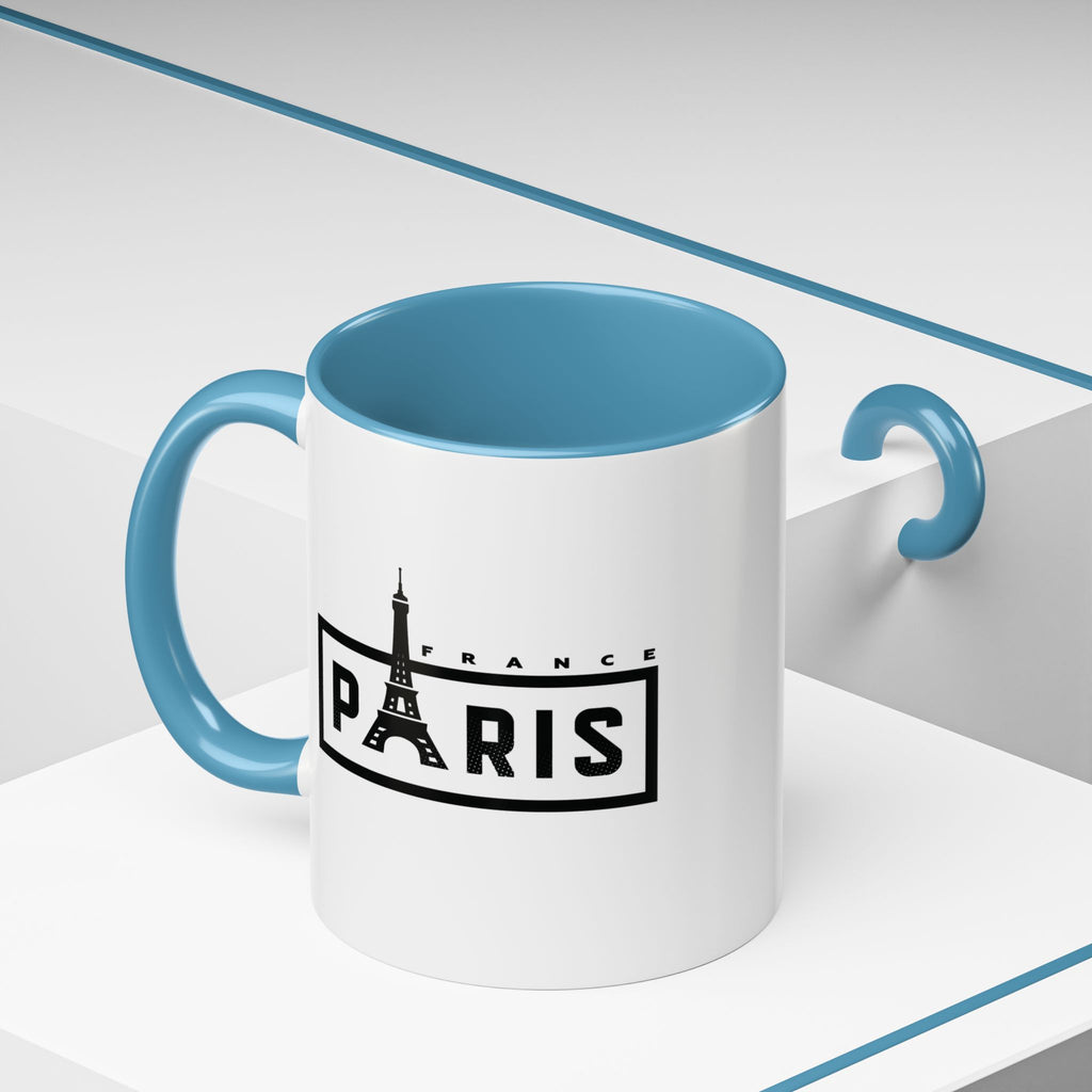 Paris Eiffel Tower Accent Coffee Mug – France Travel Souvenir (11/15oz)