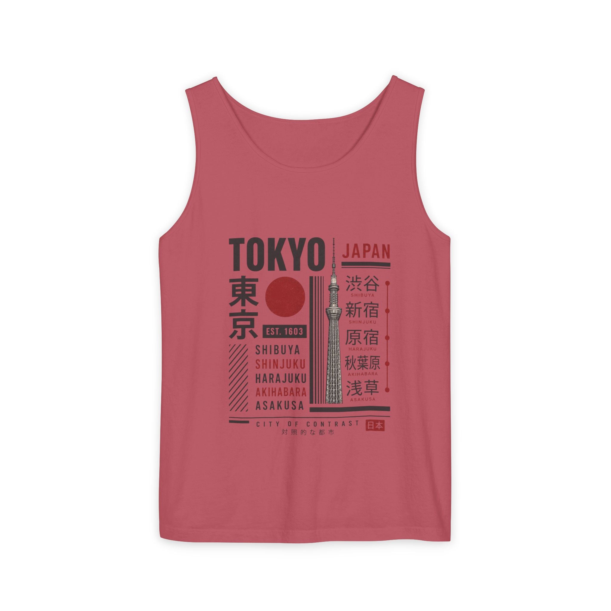Tokyo Japan Graphic Tank Top — Japanese City Kanji Travel Tee