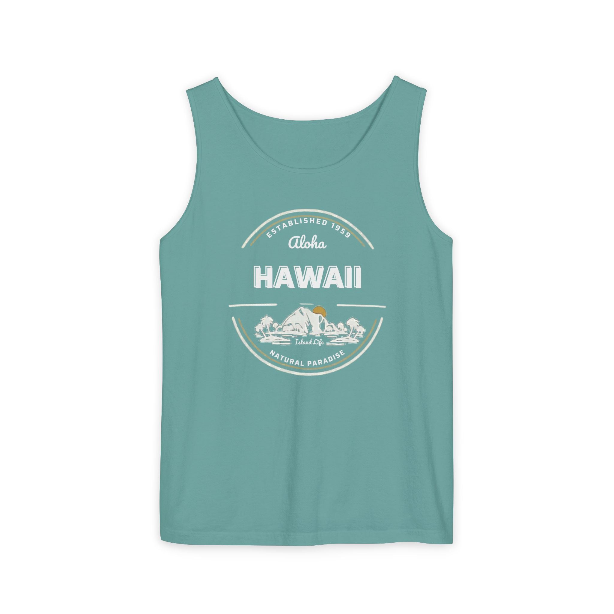 Hawaii Aloha Island Vintage Tank Top — Coral Beach Vacation Tee