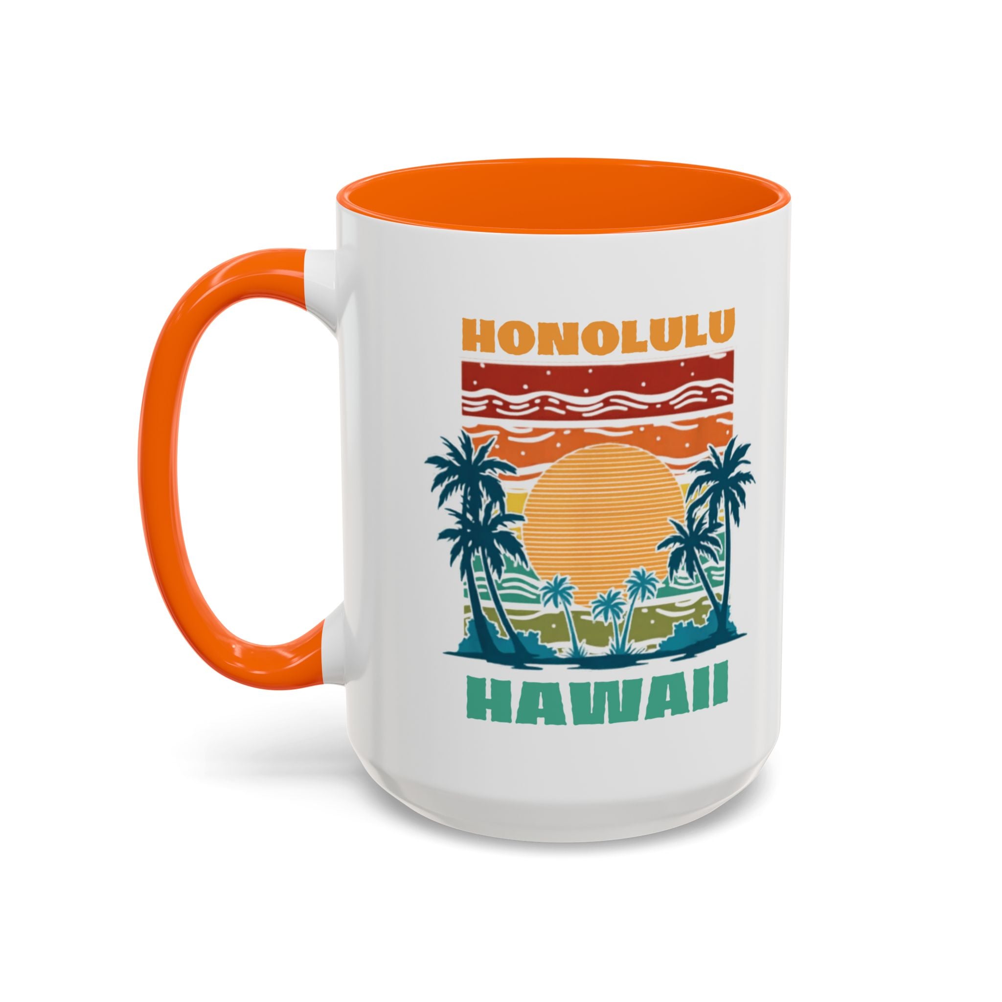 Honolulu Hawaii Vintage Sunset Coffee Mug (11/15oz)