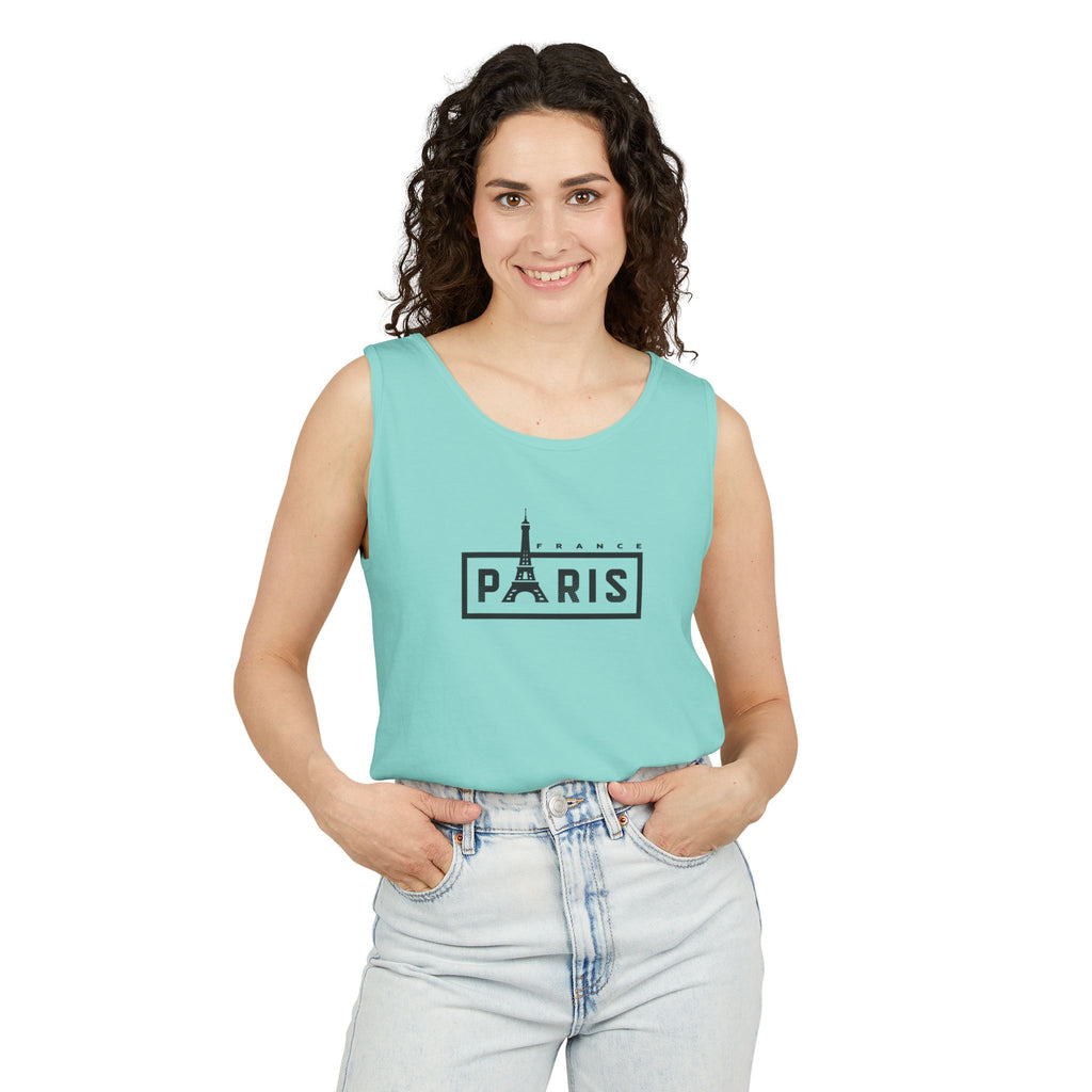 Paris Eiffel Tower Vintage Travel Tank Top — Retro French Graphic Tank