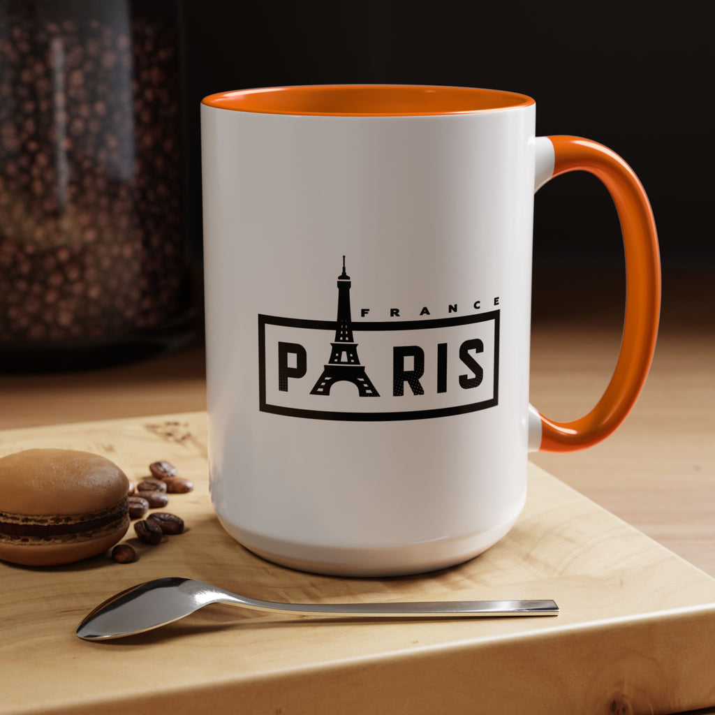 Paris Eiffel Tower Accent Coffee Mug – France Travel Souvenir (11/15oz)