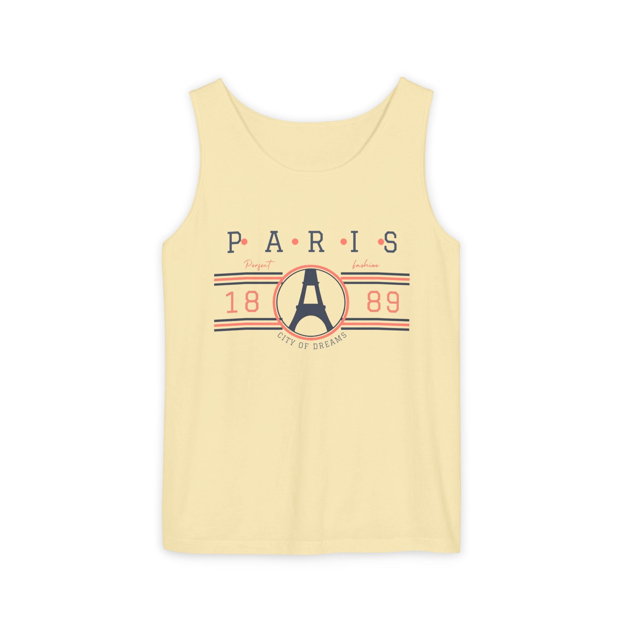 Paris 1889 Eiffel Tower Tank Top — Vintage French Travel Graphic Tank