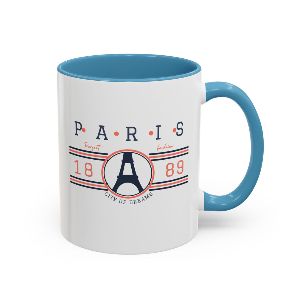 Paris Eiffel Tower Accent Coffee Mug - City of Dreams 1889 Travel Souvenir