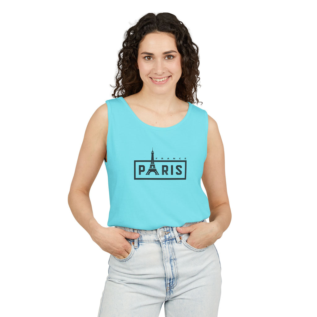 Paris Eiffel Tower Vintage Travel Tank Top — Retro French Graphic Tank