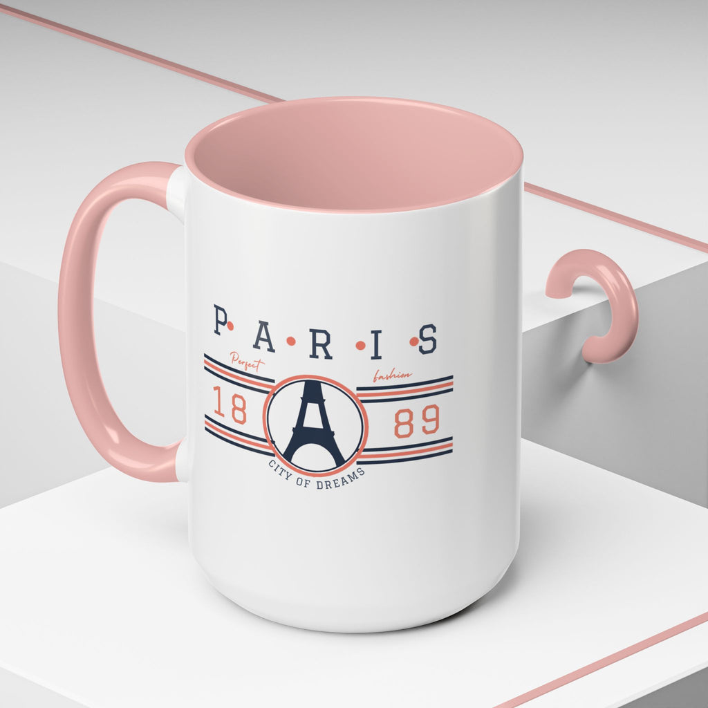Paris Eiffel Tower Accent Coffee Mug - City of Dreams 1889 Travel Souvenir