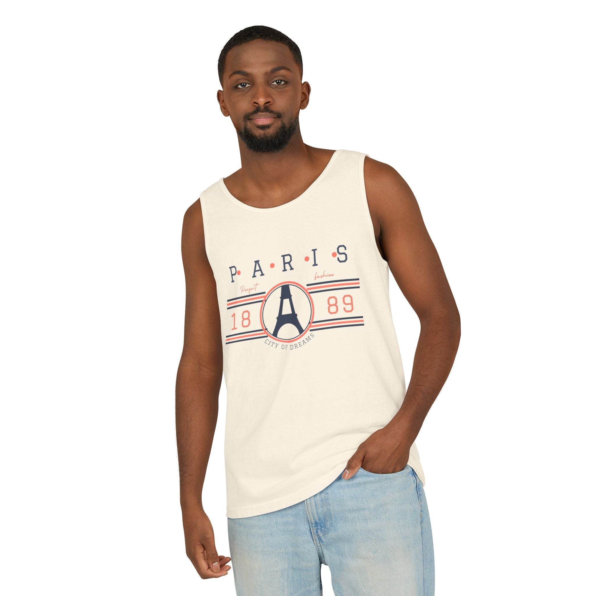 Paris 1889 Eiffel Tower Tank Top — Vintage French Travel Graphic Tank
