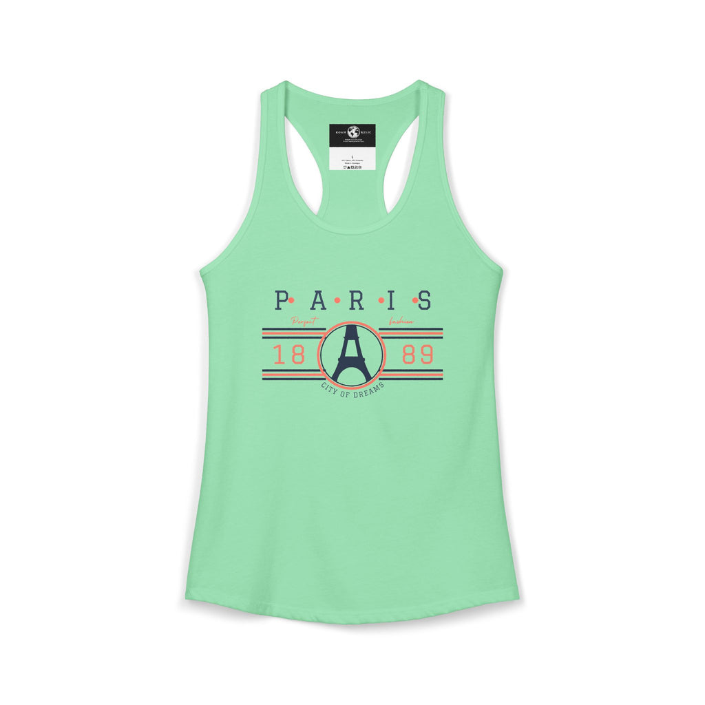 Paris 1889 Eiffel Tower Graphic Racerback Tank — Vintage History Tee