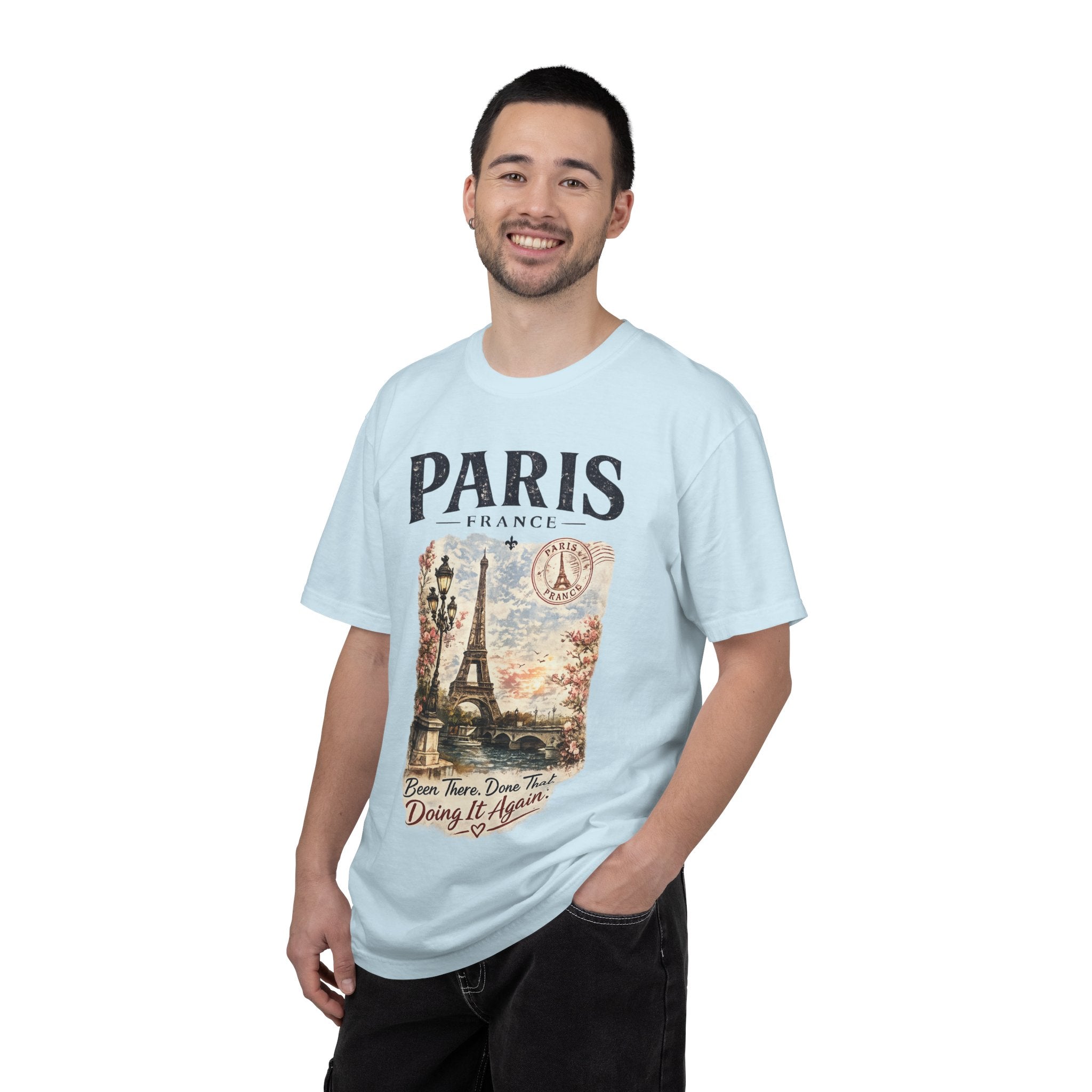 Paris Vintage Eiffel T-Shirt — 'Been There. Done That. Doing It Again.'