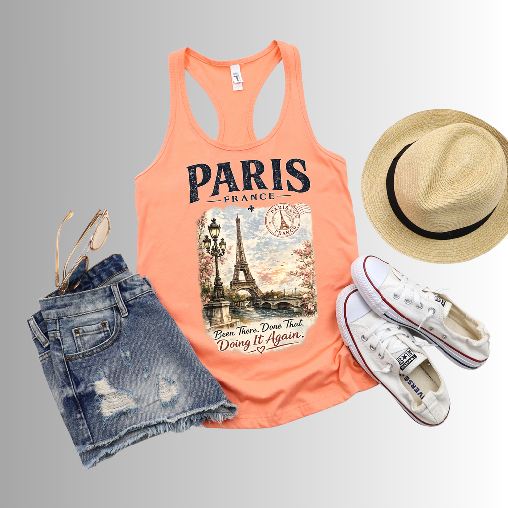 Paris "Been There Done That" Racerback Tank